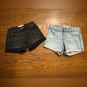 Abercrombie Kids Black and Light Blue Jean Shorts